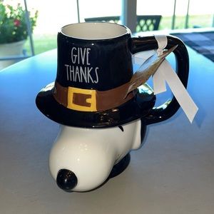 Rae Dunn Snoopy Give Thanks Mug